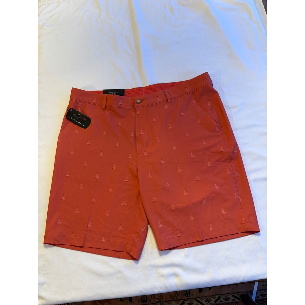 NWT's -‎ Greg Norman Cotton chino, nautical motifs golf shorts.  Men's 38